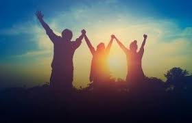 Hands together in support